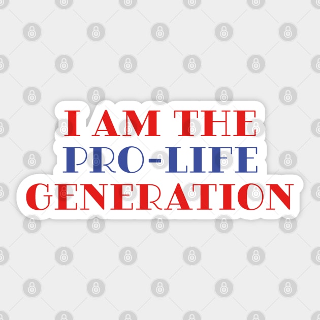 I am the Pro-Life Generation- Amy Coney Barrett Sticker by snapoutofit